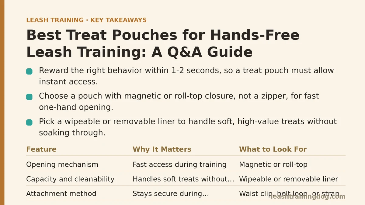 Best Treat Pouches for Hands-Free Leash Training: A Q&A Guide