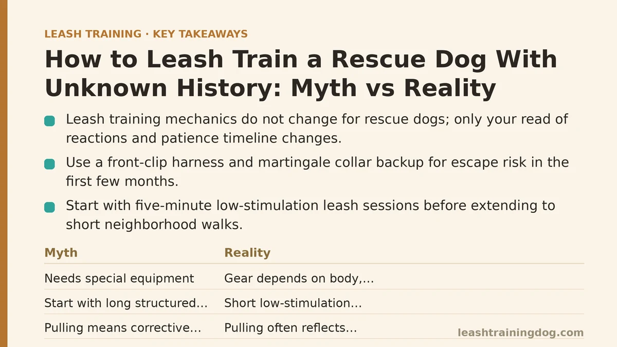 How to Leash Train a Rescue Dog With Unknown History: Myth vs Reality