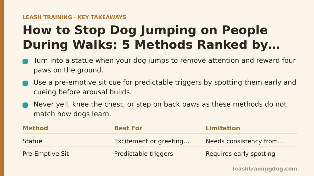 How to Stop Dog Jumping on People During Walks: 5 Methods Ranked by Effectiveness