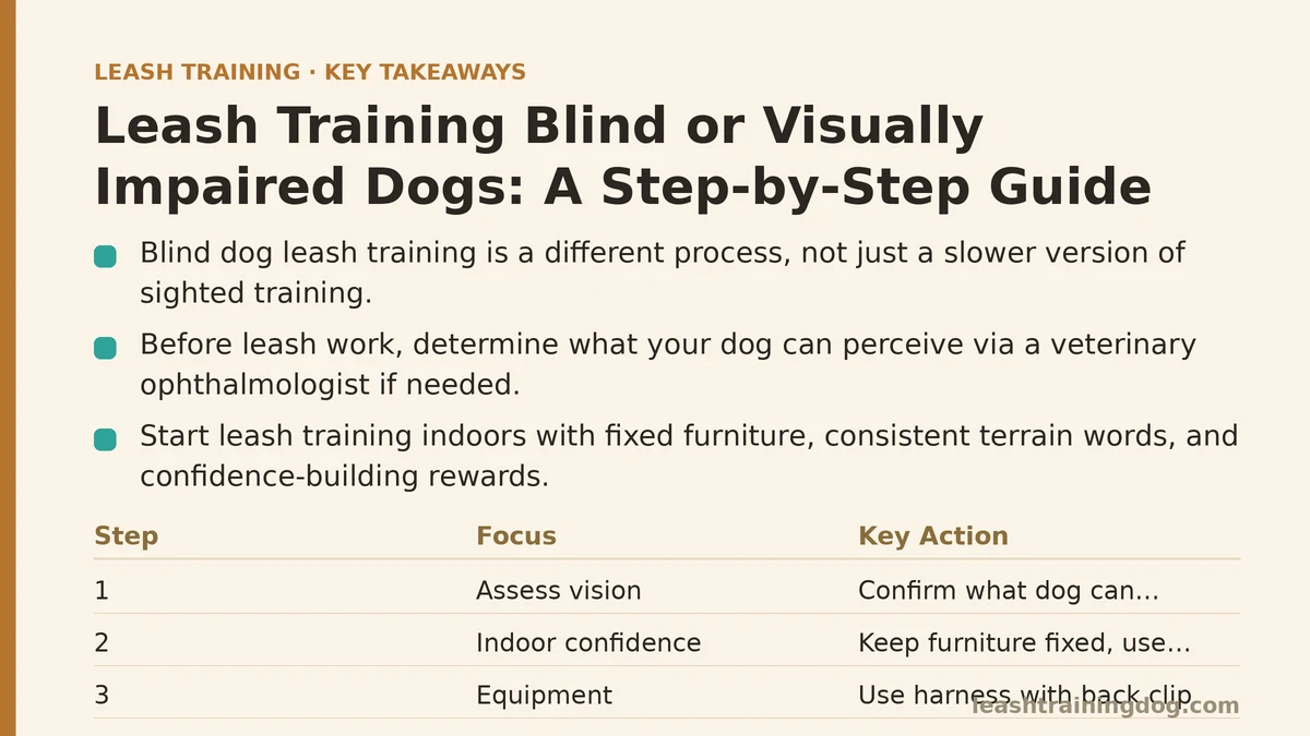 Leash Training Blind or Visually Impaired Dogs: A Step-by-Step Guide