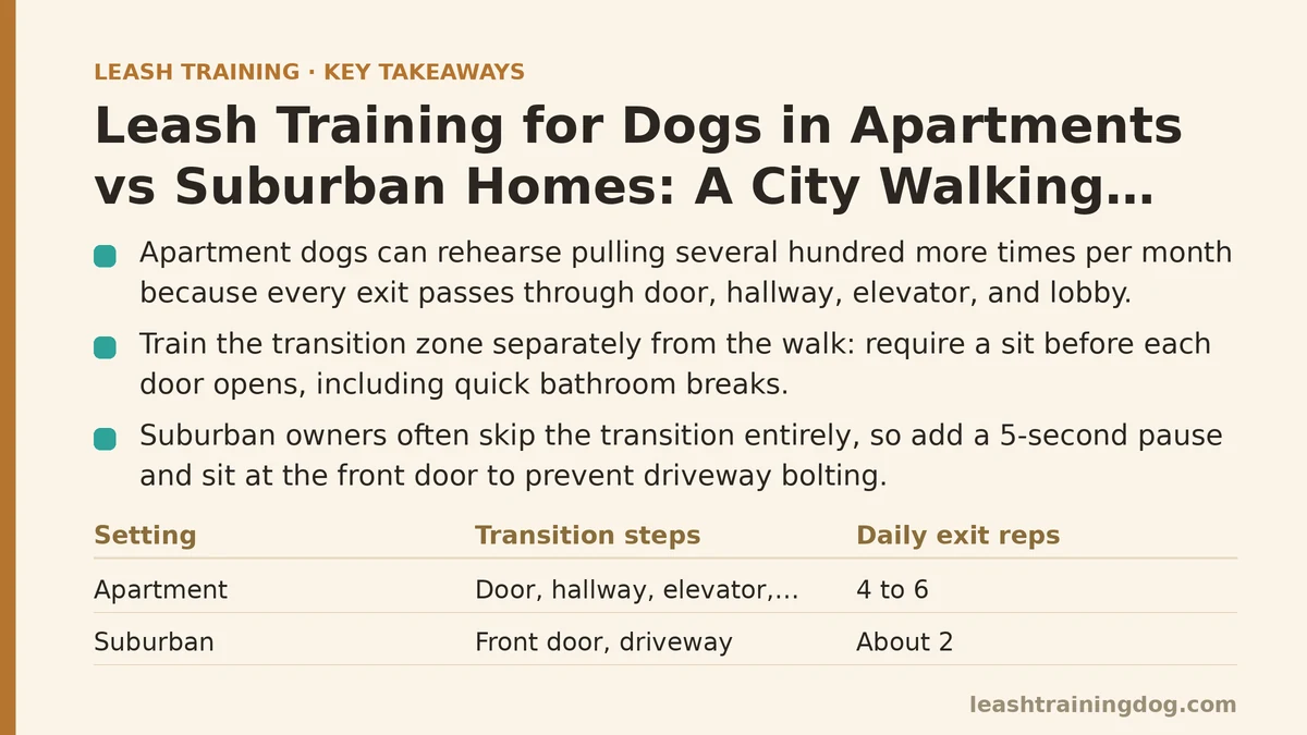 Leash Training for Dogs in Apartments vs Suburban Homes