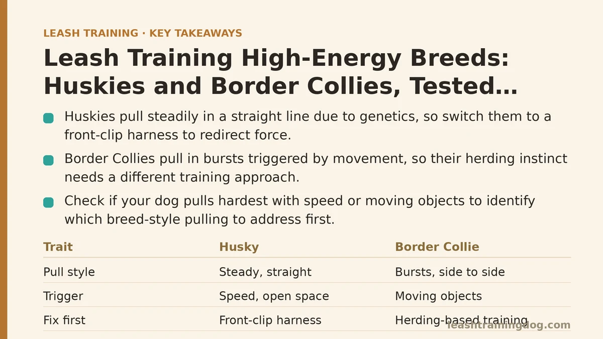 Leash Training High-Energy Breeds: Huskies and Border Collies, Tested Methods