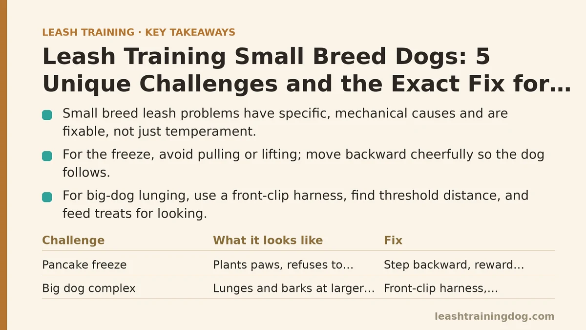 Leash Training Small Breed Dogs: 5 Unique Challenges and the Exact Fix for Each
