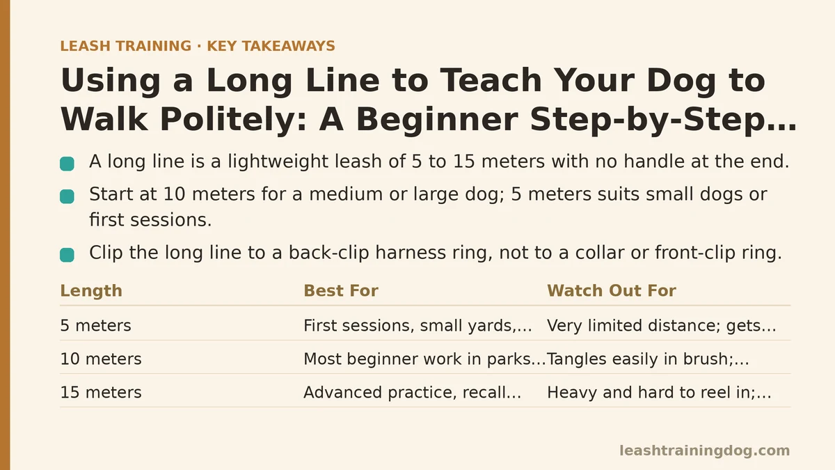 Using a Long Line to Teach Your Dog to Walk Politely: A Beginner Step-by-Step Tutorial